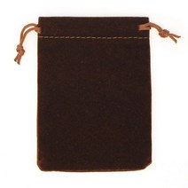크리스마스 웨딩 선물 가방 및 벨벳 10 개 드로스트링 파우치 여행 도매 저장, 6.5x8.5cm, brown