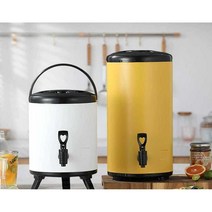 대용량 커피 보온통 음료 디스펜서 산 정산 판매 온수, 화이트 8리터