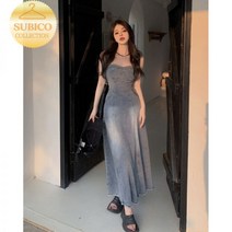 데님 원피스 청 스커트 백예린 키작녀 바캉스룩 청멜빵원피스 다낭여행옷차림 괌 발리