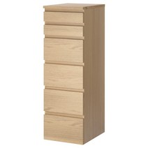 이케아 서랍장 MALM 말름 6칸서랍장 화이트/거울유리 40x123 cm