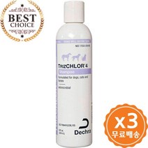 데크라트로피칼 데크라 트리즈칠라 4 애견샴푸 236ml - 펫 고양이 반려견 셀프 목욕, ３개　(개당 28,000원 - 코드383p)