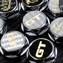 VIP KOZON 카본 번호판 볼트, 블랙카본(사자상)