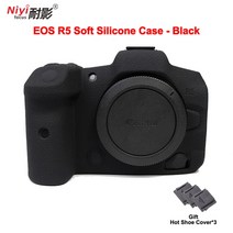카메라 dslr 부품 캐논 EOSR6 R5 R RP 실리콘 케이스 백 바디 커버 프로텍터 프레임 스킨 EOS R6 EOSR EOSRP EOSR5 R7, D-R5 Black