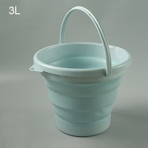 캠핑워터저그 청수통 3L 5L 10L 휴대용 접이식 버킷 실리콘 플라스틱 낚시 라운드 스퀘어 캠프 룸 워시 야, 한개옵션1