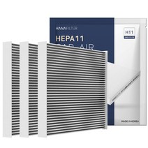 3개 PM2.5 H11 하나필터 차량용 자동차 에어컨 헤파 미세먼지 필터 국내산, HF-15