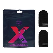 Face Halo X | 아이 메이크업 리무버 물티슈 물만으로 메이크업 제거 재사용 가능한 극세사 메이크업 터치 업 미니 타월 손이 닿기 어렵고 민감한 부위의 메이크업을 지울, 2 Pack, 2Pack