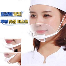 비엘라 요리사 주방 식당 김서림방지 투명 위생마스크 10개입, 10개입 1세트
