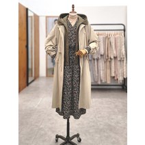 후드 배색 롱 야상 점퍼 T226AJP532W(1471756)
