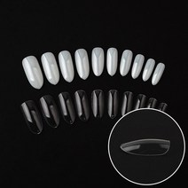 캣워크 오발 울트라 씬 풀팁 ±50팁-리필팁 (네츄럴/클리어) /인조손톱/모조손톱/네일팁, 클리어, 9호