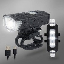 전조등 라이트 후미등 자전거USB 자전거 라이트 LED 산악 자전거 프론트 라이트 리어 미등 방수 손전등 사, 08 8