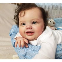 [브리튼] 60cm/50cm 리본돌 Baby Toddler Doll Boy Kodi Lifelike, [01] 60cm cloth body doll, [02] blue eyes