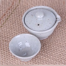 1인다기 분청 상감 연잎 여행기 다도 세트 녹차잔