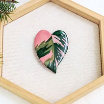 nordic ins plant white brocade monstera 침대 옆 소파 허리 베개 베개 쿠션 귀걸이 냉장고 자석 홈 가구, 1pcs 냉장고 자석 전자