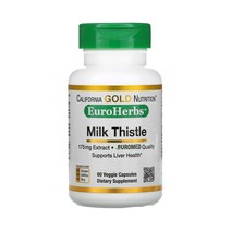 캘리포니아 골드 뉴트리션 밀크씨슬 175mg 60정 실리마린 밀크 씨즐 시슬 시즐 효능, 1개, 기본