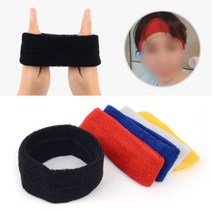 운동용헤어밴드 헤드밴드 테니스헤드밴드, 블랙, 레드, 블루, 화이트, 옐로우, 빨강
