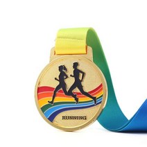 러닝 러너 골드 메달 트로피 상 목 리본 익스프레스 다양한 기념품 학교 스포츠 제작, customized content, Gold medal A