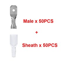 100Pcs 2.8mm 6.3mm 플매트 카펫 러그 봄 여성 남성 스페이드 콜드 크림프 터미널 커넥터 자동차 스피커 전, 09 Silvery  M w S_03 6.3mm