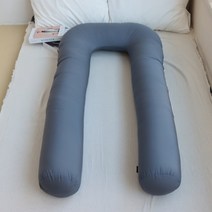 편안한 옆으로 안고 자는 U자 임산부 바디필로우 쿠션 베개 핫굿, 타일그레이/타일그레이