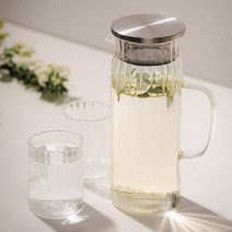 Object MiN 내열유리 물병 스텐뚜껑포함, 단품, 1.4L