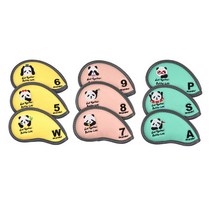 팬더 자수 파스텔톤 아이언 클럽 커버 9개 세트 선물 _ 39329EA, 본상품선택
