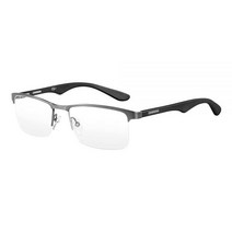 [정품] Carrera 남성용 6623 직사각형 처방 안경 프레임 다크 루테늄 블랙 54mm 19mm 다크 루테늄 블랙 54mm 19mm
