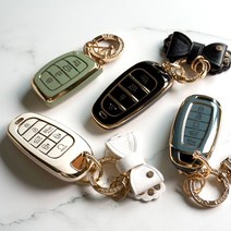 현대 골드라인 TPU 스마트 키케이스 그랜저IG 더뉴그랜저 쏘나타DN8 더뉴싼타페 아이오닉 팰리세이드 투싼NX4 아반떼CN7 i30 i40 벨로스터 코나 넥쏘 싼타페TM 캐스퍼, 현대03, 민트그린