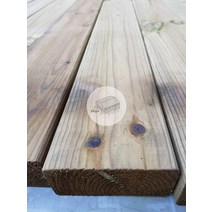 우드창고 레드파인 구조재 방부목 38X89X3600mm 방부액처리 테라스 미끄럼방지 외부인테리어 목재