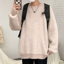 쉐기독 니트 가을 긴팔 남녀공용 쉐기독스웨터 커플니트 남자 오버핏 밍크 양털