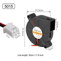 3010/4010/5015/5010/ DC 냉각 팬 원심 송풍기 12V / 24V 브러시리스 2-와이어 3D 프린터 용, [03] 24V, [01] 50x50x15 Turbo Fan, [01] 50x50x15 Turbo Fan, 01 50x50x15 Turbo Fan_03 24V