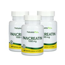 네이처스플러스 판크레아틴 아밀라제 프로테아제 리파아제 1000mg 60정 3팩, 1개, 기본