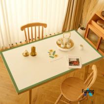 완전방수 가죽 식탁보 테이블보, 65*130cm, 번성