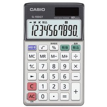CASIO 카시오 그린 구입법 적합 계산기 10자리 시간·세계산 수첩 타입 SL-930GT-N, 1개, 상품명참조