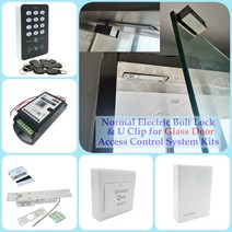 DIY 전체 125khz RFID 도어 액세스 제어 시스템 키트 12V3A 전원 NC 잠금 벨 없음, 06 EM200BU Lock W PWR