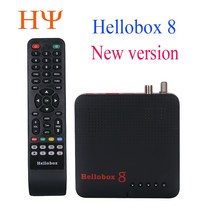 Hellobox 8 새 버전 dvb 위성 수신기 콤보 DVB S2X H.265 T2/DVB 트윈 튜너 셋톱 박스, 01 미국 플러그