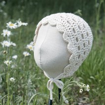 슬로우모먼츠 사계절 데이지 보넷 - 아기보넷 코바늘 보넷 만들기 DIY 키트, 18녹차, 1개