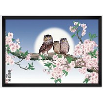 퍼즐라이프 부귀복당 부엉이 1000피스 직소퍼즐액자 PL1406, 퍼즐+슬림우드블랙액자