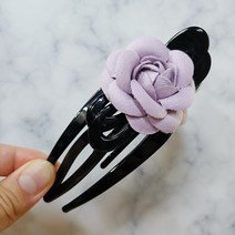 SUNNYDAY 국산 까멜리아 옆집게핀 헤어집게핀 동백 꽃 플라워 큰 빅 대형 왕 올림머리 반머리 헤어핀 머리핀 성인 악세사리 삔 UU3