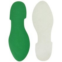 일본직발송 10. 세이프런 (SAFERUN) 5S 플로어 표시 스티커 (양) 그린 녹색 280 × 100mm 2매 세트 순로 유, One Size_녹색, 발모양, One Size_녹색, 발모양