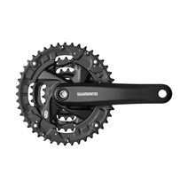 시마노 FC-M371 크랑크 셋/알투스 3x9단 MTB 기어 크랭크 44-32-22T 170mm 블랙/사각BB 호환/O.L.D. 135 142 Q백터180.5 체인라인50, [ 44-32-22T 170mm 블랙 ]