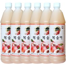 청솔 복숭아 음료베이스 835ml / 과일원액, 6개