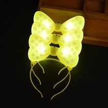 재롱잔치 응원봉 형광봉 LED봉 지시봉 야광 머리띠 빛나는 머리 장식 다섯개 별 보조 스틱 스타 형광 스틱 콘서트 소품, 리본
