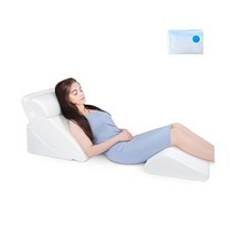 COOLBEBE 7pcs 침대 웨지 베개 세트 뒷목용 프리미엄 폼 정형외과 조절 가능하고, 4pcs Bed Wedge Pillow Set