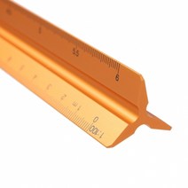 저배율 삼각 스케일자 30cm 측량 제도용 알루미늄자