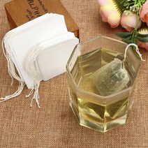 여과포 공조기 필터 일회용 티백 필터 백 5x7CM 스트링이 있는 차 주입기용 건강한 음식 등급 패브릭 빈, 02 6X8CM