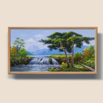 [워너비아트] 건승의계곡 물그림 풍수지리액자 소나무그림 물그림, 상세 설명 참조