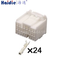 전기 커넥터 2세트 24 핀 자동 전기 하우징 플러그 플라스틱 배선 하네스 봉인되지 않은 커넥터 353029-1, 01 1set