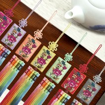 한복노리개 / 사각목단 5봉술 전통노리개 / 옷고름 반대편에 달아주세요~