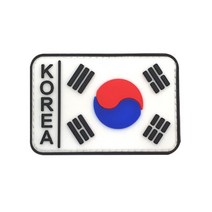 태극기 대한민국 군인 국기 찍찍이 PVC 패치 모자패치-72394EA