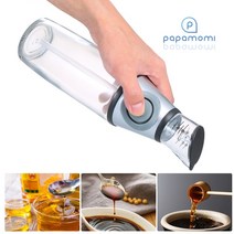 오일 디스펜서 500ml 시럽 병 소스 통 올리브 기름 간장 식초 유리 계량 펌프 용기