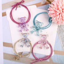 투명 헤어밴드 머리끈 밴드 헤어 고무줄 머리 끈 똥 테일 스크런치